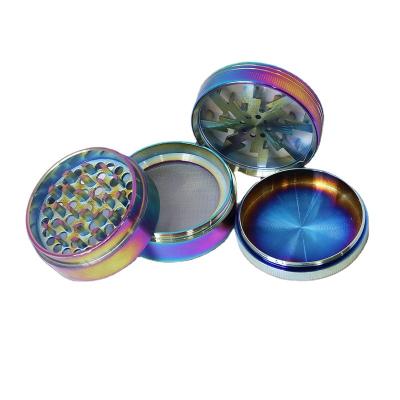 China Eco-Freindly Custom Logo Metal Zinc Grinder/Colored Aluminum 40mm 50mm 63mm 3 Layer Grinder Tobacco Smoking Accessories for sale