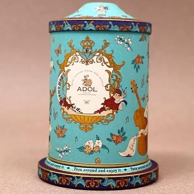 China Eco-Freindly hot! New Favor Gift Metal Tin Canister Music Box For Creative Romantic Wedding Candy Cookie Packing 14.5cm*20cm for sale