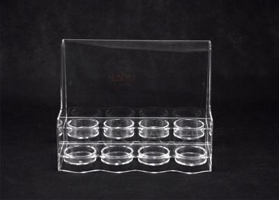 China Clear Acrylic Cosmetic Makeup Organizer , Cosmetic Retail Displays Promtion Tabletop for sale