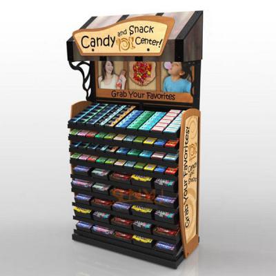 China Retail Custom Floor Display Stands For Candy Sugar / Snack Advertising for sale