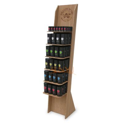 China SEDEX Wooden Supermarket Display Racks Shelf Stand Six Tiers Bath Body Cleanser for sale