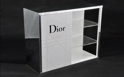 China Three Layers Counter Display Stands Acrylic Makeup Organizers Available for sale