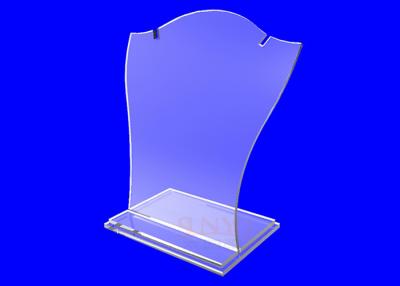 China 3mm Custom Acrylic Jewelry Display Racks Blue Mirror Protection for sale