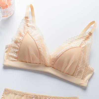 China 2021 QUICK DRY women's elastic triangle bra cutout cup elastic gather lady custom luxury fashion high grades classic latex cup bra for sale