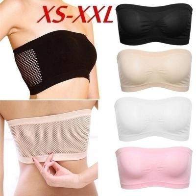 China QUICK DRY Chest Wraps Tube Tops Plus Size Women Fashion Seamless Soft Anti Exposure High Elastic Wrapped Mesh Invisible Strapless Bra for sale