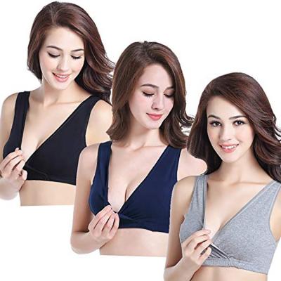 China Radiation Protection Cotton Cross Bralette Pegnant Woman Pregnancy Comfy Sleeping Breastfeeding Maternity and Nursing Bras for sale