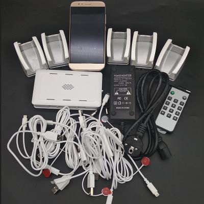 China Anti-theft Alarm System Cell Phone Key Display Security Cell Phone Channel Power 6 Control Retail Store for sale