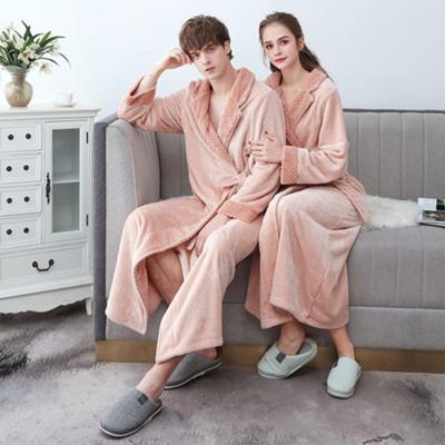 China China Factory Women's Luxury Polyester Flannel Hotel Adult Super Soft Solid QUICK DRY Nightgowns Bathrobe for sale