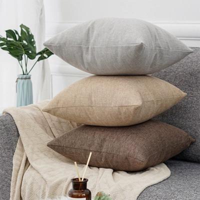 China Anti-Pull Simple Style Sofa Pillow Cover Cushion Tile Super Soft Canvas Home for sale