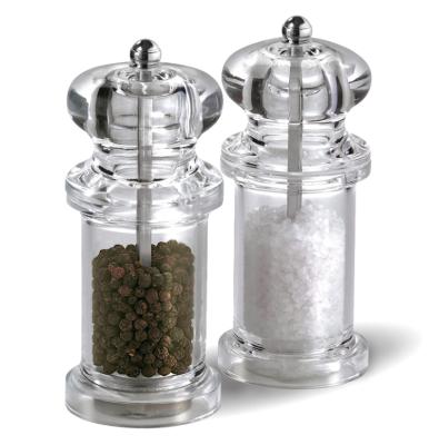 China Viable Grinder Set - Mills Includes Mechanisms Clear Acrylic and Premium Sea Salt and Peppercorns for sale