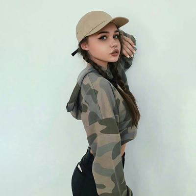 China Anti-pilling Hoodies for Girls Camouflage Sweatshirts Army Green Fashion Pullover Hoodies Military Women's Style Hoodies for sale