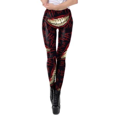 China Hot Selling High Waist HAHA Mouth Lightning Breathable Printed Casual Gaiters Wholesale Women Gaiters for sale