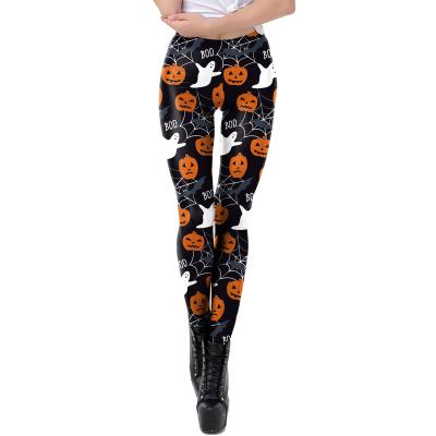 China Custom Breathable Women Leggings Halloween Ghost Pumpkin Bat Printed Casual Legging Fitness Gym Leggings for sale