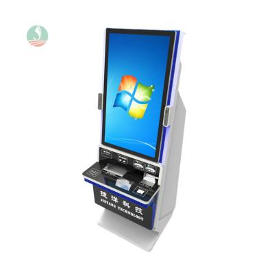 China Public Place 43 Inch Touch Screen Clinic Hospital Utilities Bill Payment Bank Card Reader Self Help Kiosk for sale