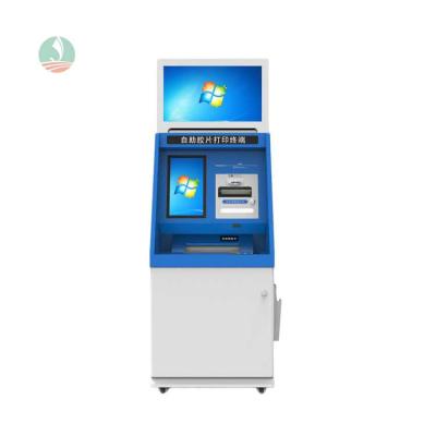 China Public Place Dual A4 Laser Printing Kiosk Hospital Queue Information Payment Individual Service Terminal for sale