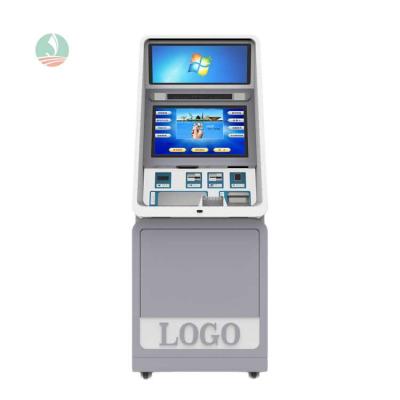 China Public Place Stand Floor A4 Printer Bank Card Reader Queue Management System Patients Hospital Self Service Kiosk for sale