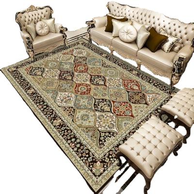 China Custom Classic Comfortable Crystal Fabric Living Room 3d Velvet Europe Style Persian Carpet for sale