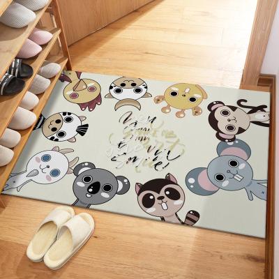 China Washable Modern Cartoon Bedroom Living Room Rug And Mat INS for sale