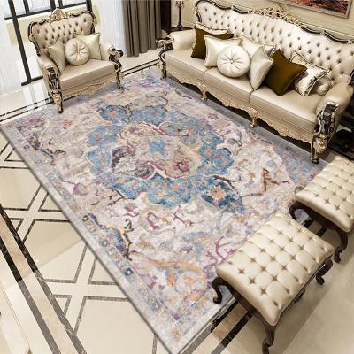 China Customizable Square Washable European Printed Modern Crystal Velvet Persian Rugs for sale