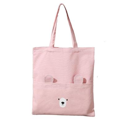 China Fashion\comfortable\durable cotton material women bag fruit fabric single side sundry storage bags handbags for sale