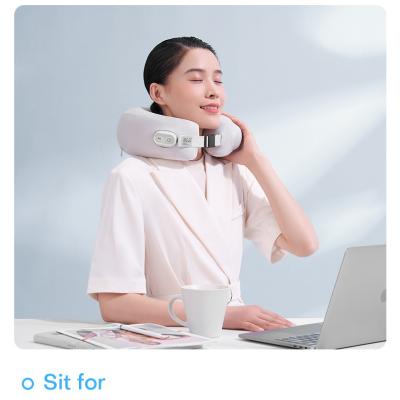 China Detachable and Washable Deep Pain Relief Massager Neck Point Trigger Cloth Inflatable Travel Pillow for sale