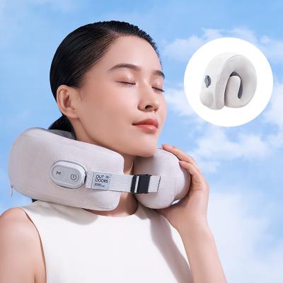 China 2022 New Inflatable Shiatsu Pillow Relaxation Portable Massager Vibrate Pain Relief Travel Massage Heating Device for sale