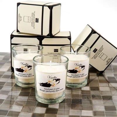 China Sustainable Wholesale Luxury Safe Scented Glass Jar Candles for sale