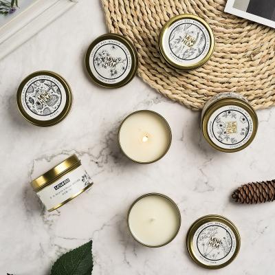 China Hot Sustainable Nordic Style Gift Home Office Custom Scented Luxury Candles Small Candle Jars for sale