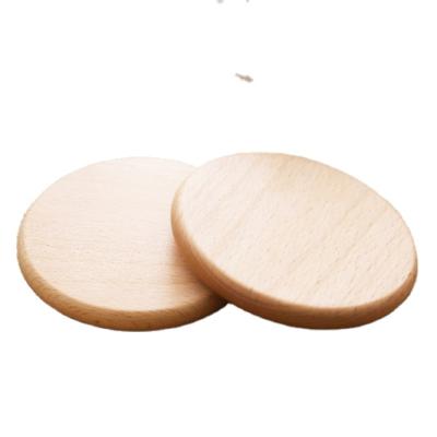 China Sustainable Housewarming Gift Set Non Slip Beech Wood 4 Square White Wooden Tea Coaster for sale