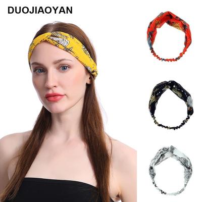 China Low MOQ Sporty Western Headband Sports Yoga Fashion Headband Free Samples Woman Headband Cloth for sale