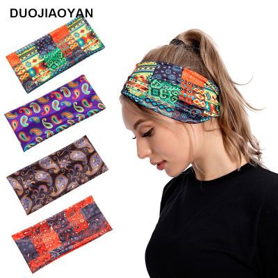 China Low MOQ Sporty Western Headband Sports Yoga Fashion Headband Free Samples Woman Headband Cloth for sale