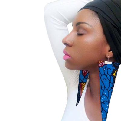 China Low MOQ free samples women's earrings dress accessories style fabric earrings sexy african african jewelry fashion women for sale