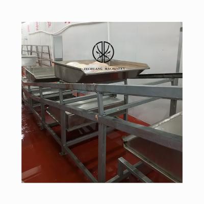 China International Halal Food Processing Slaughtering Equipment Livestock Viscera Conveyor White Offal Synchronous Quarantine Conveyor For Beef Slaughterhouse for sale