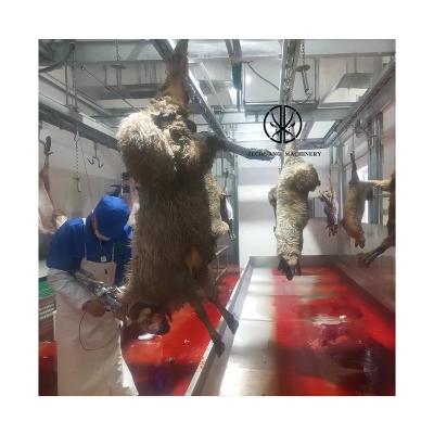 China Food processing supplier China international halal professional sheep slaughterhouse blood trough for automatic goat slaughter machine bleeding conveyor line for sale