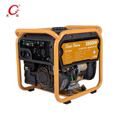 China Silent Outdoor Digital Inverter Generator 3.5kW Remote Start Gasoline 4.3kVA Outdoor Open Frame Generator Portable Gas Mini Parallel XG-KF3500B for sale