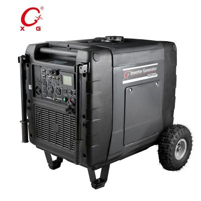 China Dual Fuel Gasoline Generator 8.7kVA Inverter Generator 7.0kW Portable Electric Generator Start Camping Parallel Gas 7000 for sale