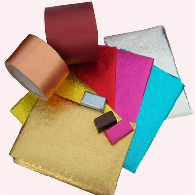 China Hot Selling Cheap Custom Food Paper Backed Aluminum Foil Chocolate Wrapping Paper for sale