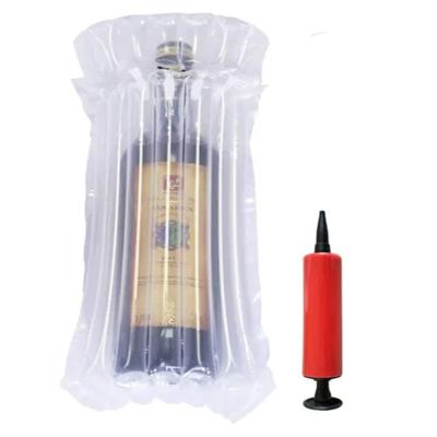 China Shock Resistance Rizhao Huahang Air Column Bubble Bag Express Packing Plastic Inflatable Air Cushion For Wine Bottle Protector Gift for sale