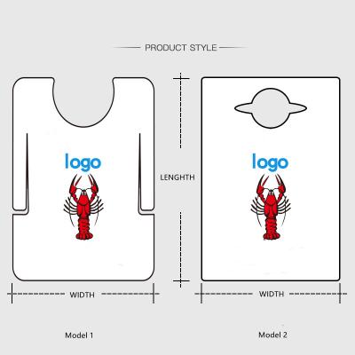 China Rizhao Huahang Disposable Eco-friendly/Durable/PE Washable Polyethylene Plastic Apron Bibs Lobster Restaurant Apron for sale