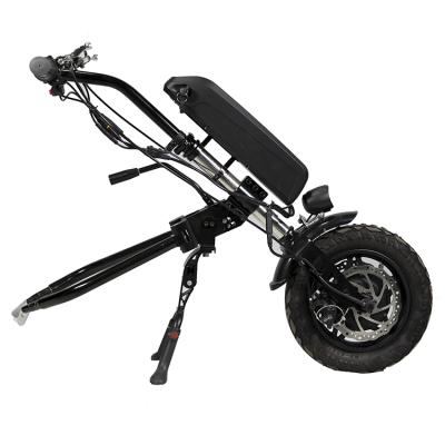 China Stainless Steel DIY Handbike Electric Wheelchair 36v 500w 16inch Electric Wheelchair Attachment Handcycle for sale