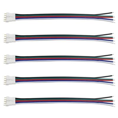 China RGBW Led Strip eSann Extension 5Pin RGBW Male Connector With Quick Cable Jumper For RGBW/RGBWW LED Flexible Strip Light for sale