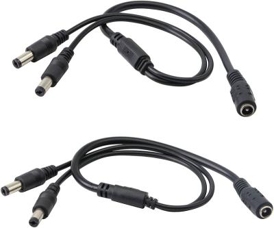 China audio & eSann Video 12V 1 Female To Male Plug 2 DC Male To Female Wire Power Y Splitter Cable Wire 5.5*2.1 Wire Connector for sale