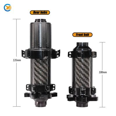 China High Quality Carbon Fiber Bicycle Hub Road Bike Alloy Gear Hub Road Bike Hub 24 Holes Machining Holes Through AL7050 Axle for sale