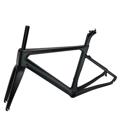 China Optional Black Carbon Fiber Bicycle Frame 700C Wheel Diameter Black / Lightweight Fast Shipping Matte Glossy for sale