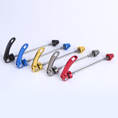 China Road MTB Bicycle and Bike Wheels Locking Safety Bicycle Post Quick Release Customs LOGO Bicycle Skewers Parts for sale