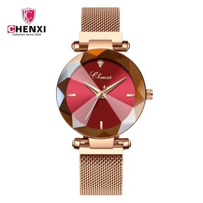 China Fashion\trendy Chenxi brand stainless steel mesh band stainless steel mesh band business\classic quartz ladies\sports watch for sale