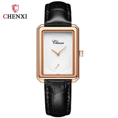 China 2021 New Waterproof Square Ladies Leather Belt Quartz Ultra Thin Waterproof Wrist Watch for sale