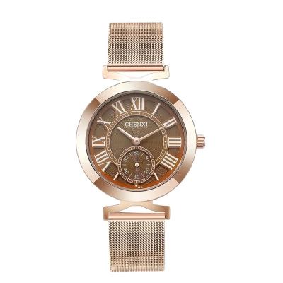 China Chenxi Ladies Stainless Steel Waterproof Mesh Band Fashionable Quartz Watch for sale