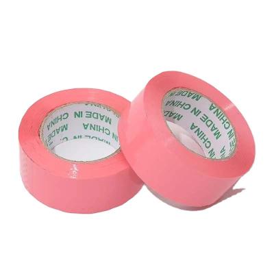 China Custom Printed Custom Logo Self Adhesive Self Adhesive Wrapping Tape Waterproof White Pink 48mm 200m for sale