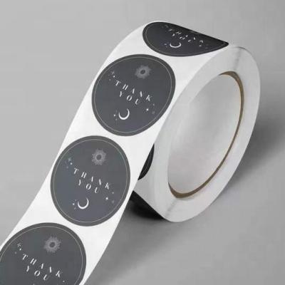 China Waterproof Custom Printing Self-adhesive PVC Sticker Logo Round Transparent Roll Sealing Paper Label for sale